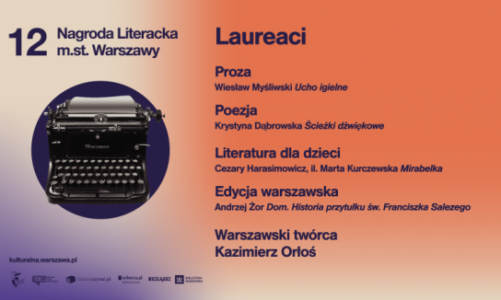 Wieczór z laureatami 12. edycji Nagrody Literackiej m.st. Warszawy